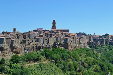 View of Pitigliano, The stone town in Tuscany, Italy