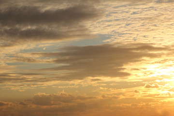 Fototapeta na wymiar Beautiful clouds at sunset