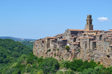 Fototapeta na wymiar View of Pitigliano, The stone town in Tuscany, Italy