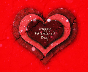 Happy Valentine's day, walentynki,czerwone serce. © kasiaczn