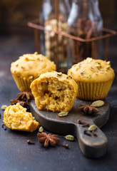 Homemade pumpkin muffins