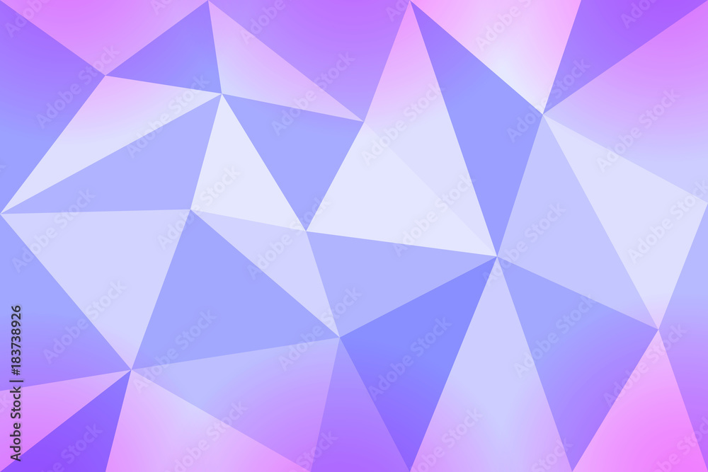 Wall mural Light Pink Blue Low poly crystal background. Polygon design pattern. Vector eps 10.