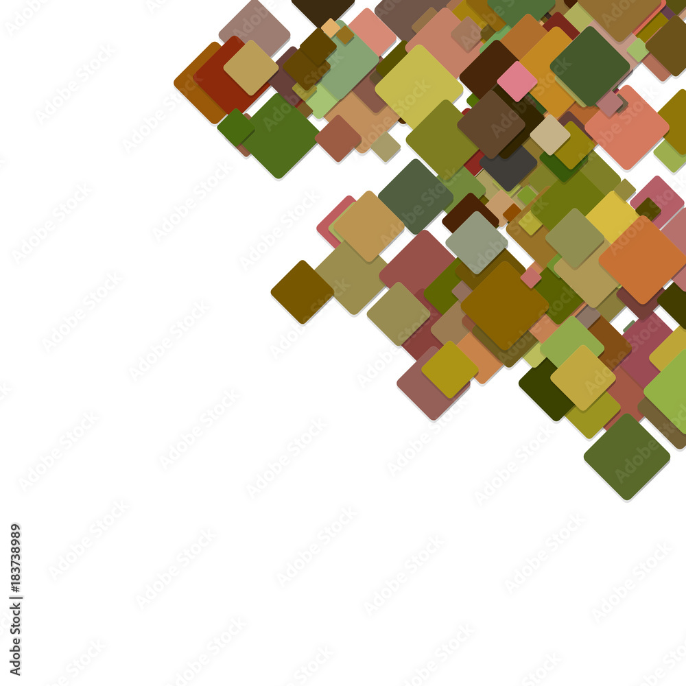 Poster abstract colorful technology concept background from diagonal rounded squares with shadows - vector 