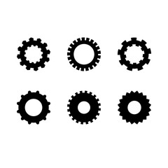 gear set on white background symbols