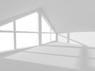 Obraz premium Futuristic White Architecture Design Background