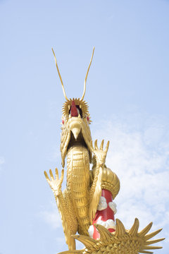 Chinese Dragon with blue sky
