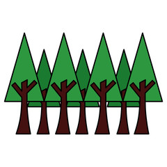 trees forest icon image vector illustration design 