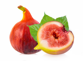 Fresh figs isolated on white background