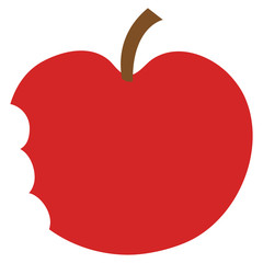 bitten apple fresh fruit icon vector illustration design