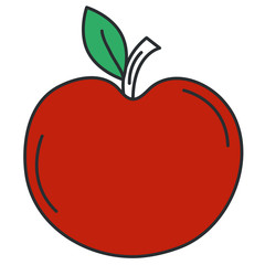 apple fresh fruit icon vector illustration design