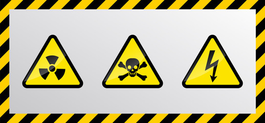 Caution danger sign.