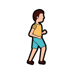 man avatar running or jogging icon image vector illustration design 