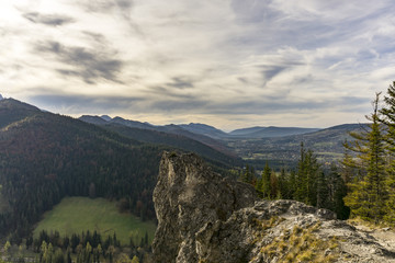 Autumn view from Nosal . Tatra Mountains.