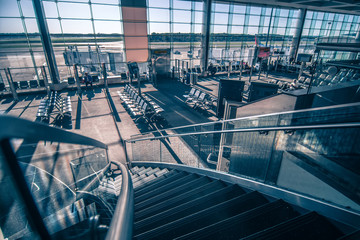 international airport terminal views