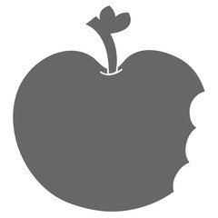 bitten apple fresh fruit icon vector illustration design