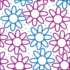 beautiful flowers pattern background vector illustration design
