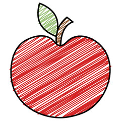 apple fresh fruit icon vector illustration design