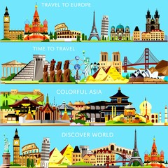 Travel architecture and world landmarks