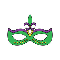 mask mardi gras carnival icon image vector illustration design 