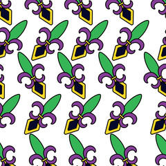fleur de lis mardi gras carnival symbol vector illustration
