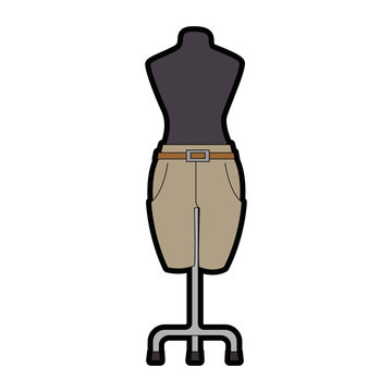 elegant pants for women in manikin vector illustration design