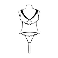 female underwear on mannequin vector illustration design