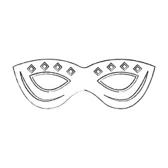 mardi gras mask with jewelry decoration festive vector illustration
