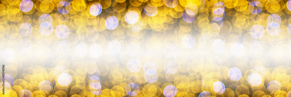 Poster horizontal abstract blur christmas lights bokeh for pattern and background
