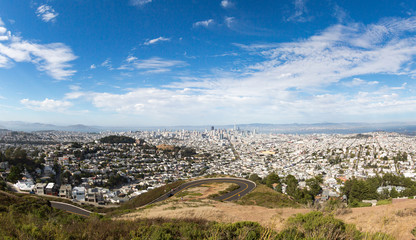 View of Downtown San Francisco from Twin peaks, California, USA © fototehnik