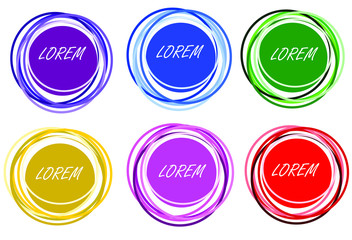 Circle round shape colorful design background wallpaper pattern. Illustration vector