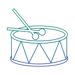 Fototapeta na wymiar drum and sticks music instrument percussion vector illustration
