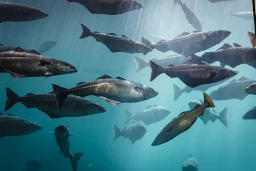 Wanddecoratie Onder water Sea aquarium in Alesund Norway  © trancedrumer