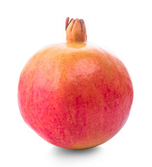 Pomegranate fruit isolated on white