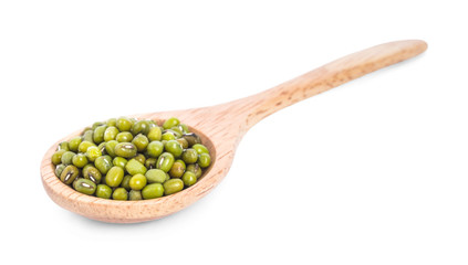 Mung beans isolated on white background