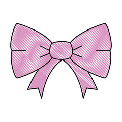 bowntie ribbon isolated icon vector illustration design