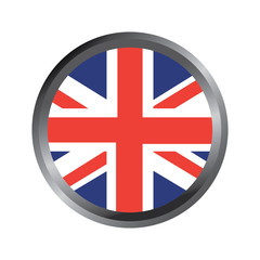 united kingdom flag badge round button vector illustration