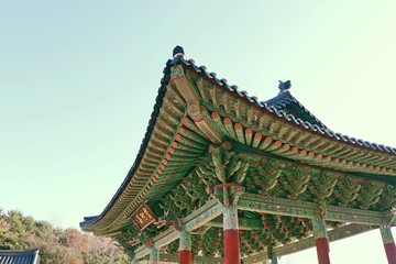 Obraz premium Korean traditional architecture roof