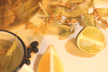 linden tea and lime tea 