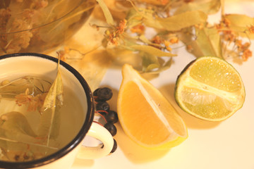 linden tea and lime tea 