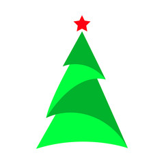 Christmas tree vector illustration.