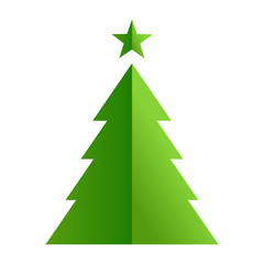 Obraz premium Christmas tree vector illustration.