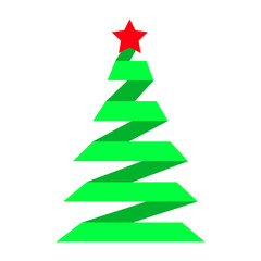 Obraz premium Christmas tree vector illustration.