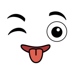 crazy emoji face icon vector illustration design