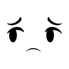 sad emoji face icon vector illustration design