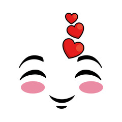 lovely emoji face icon vector illustration design