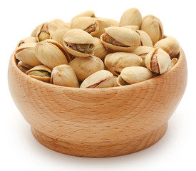 Closeup of some roasted pistachio