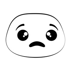 Fototapeta premium sad emoji face icon vector illustration design