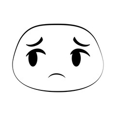 Fototapeta premium sad emoji face icon vector illustration design