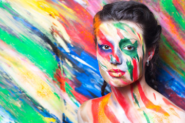 woman art make up
