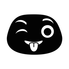 crazy emoji face icon vector illustration design